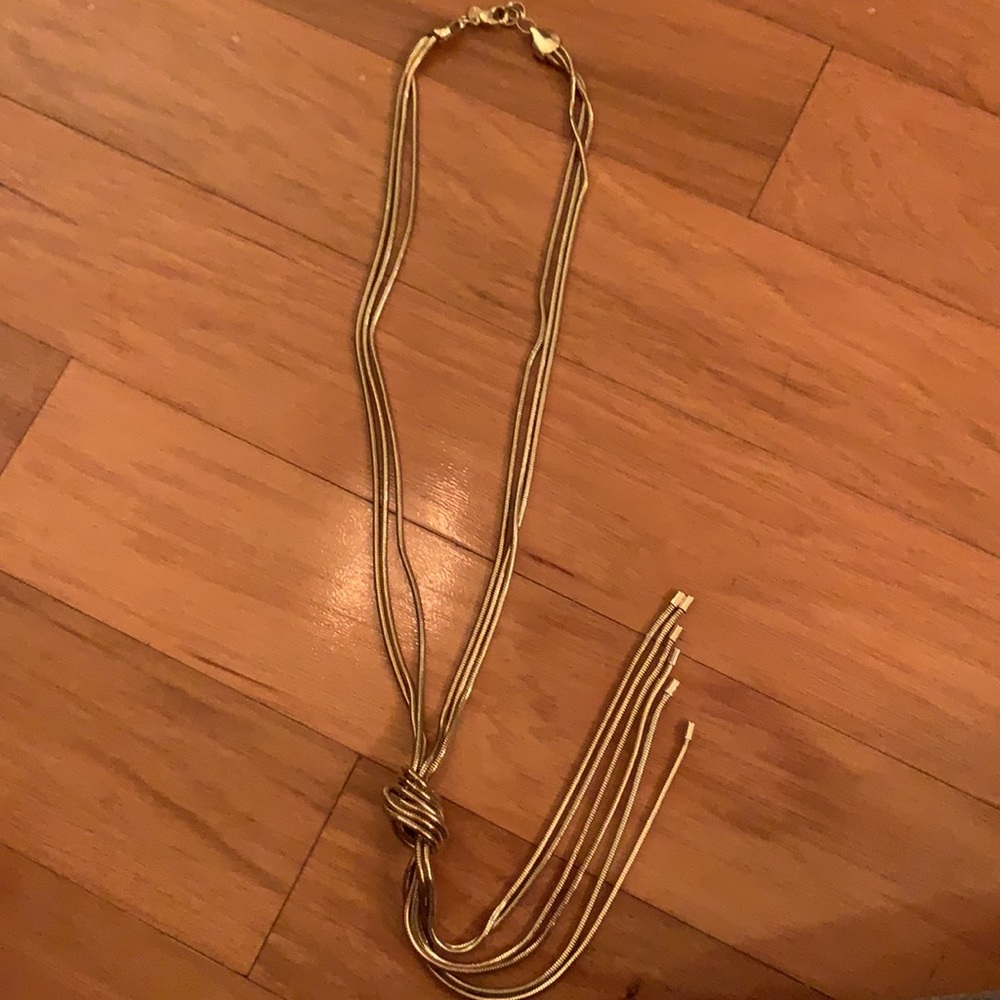 Banana Republic Gold Knot Pendant Necklace